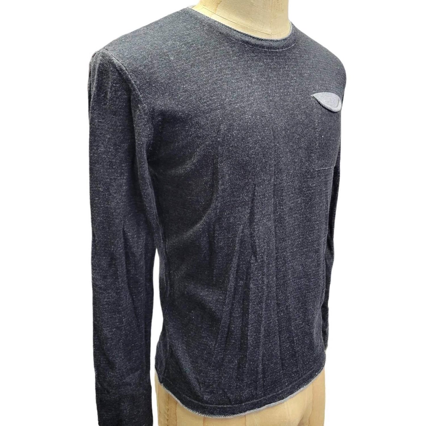 Herren-Langarmshirt mit Rundhalsausschnitt