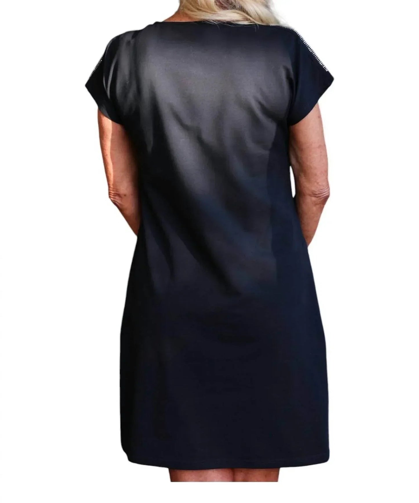 Sequin Chic Knit T-Shirt Dress