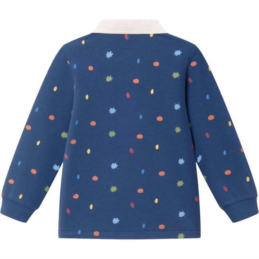 Kinder Rugby-Shirt mit Herbstmotiv