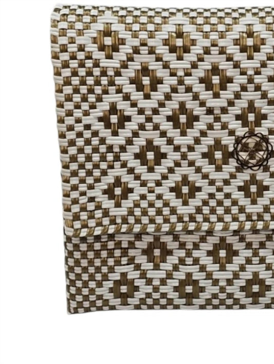 Azteken-Umhängetasche für Damen mit langem geflochtenem Riemen