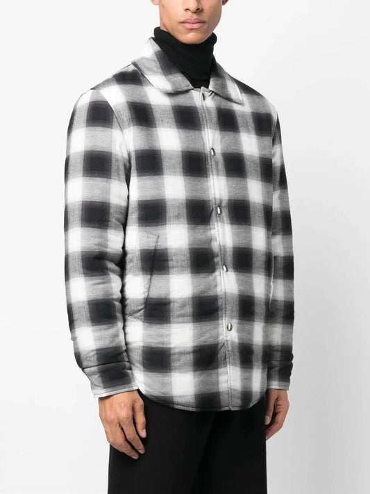 Grunge-Hemdjacke mit Karomuster