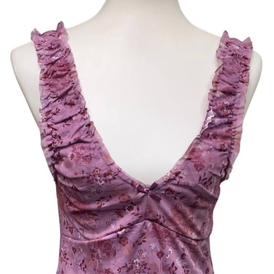 Juniors Cottagecore Kleid mit tiefem V-Ausschnitt und ausgestelltem Rock