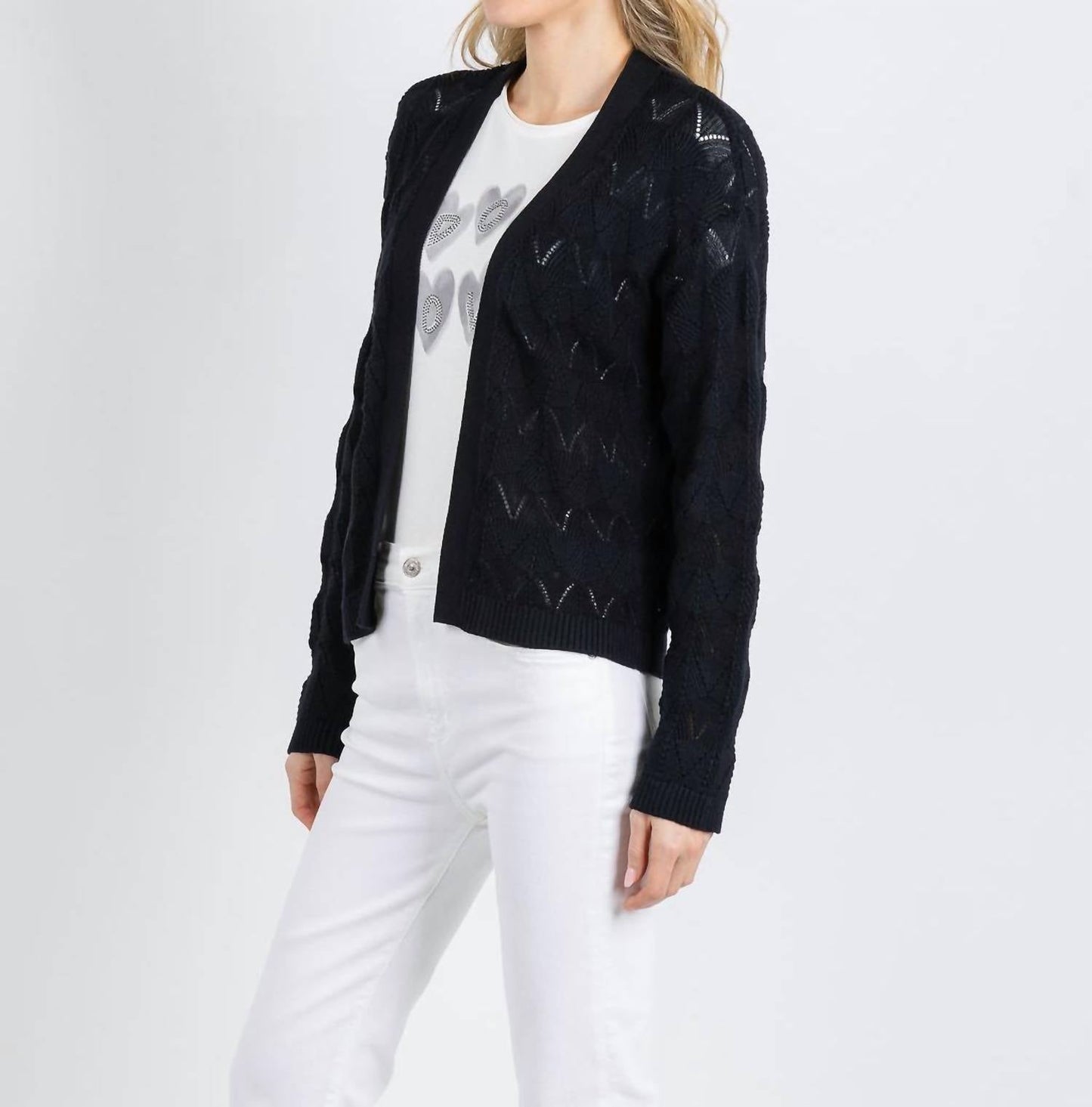 Zickzackmuster-Cardigan