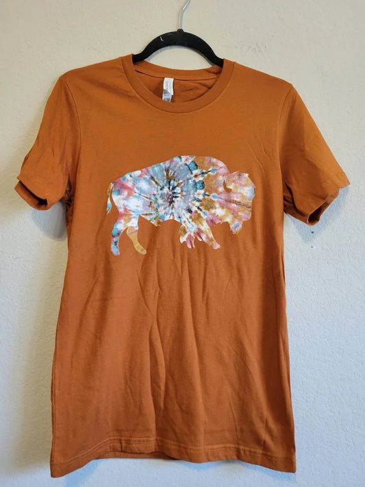 Women's The Drifter Buffalo Bright Tie Dye Buffalo Tee
