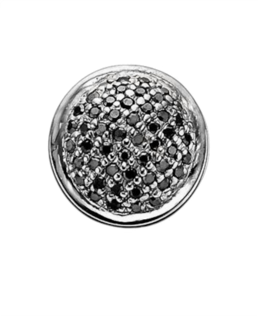 Women's Rhodium Button