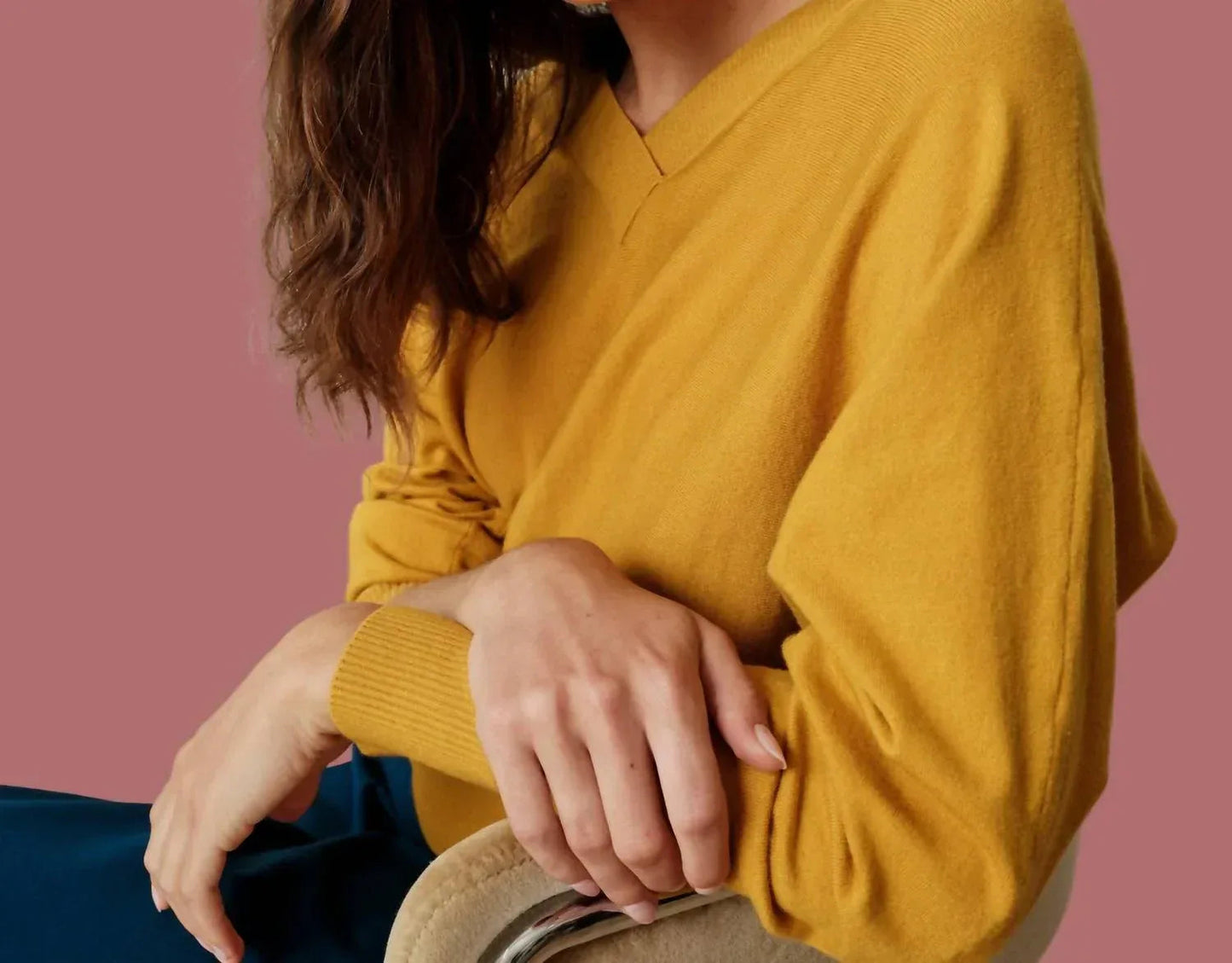 Savvy Fine Knit Sweater Blouse