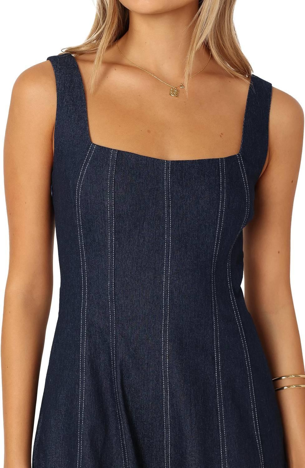 Callum Sleeveless Denim Maxi Dress