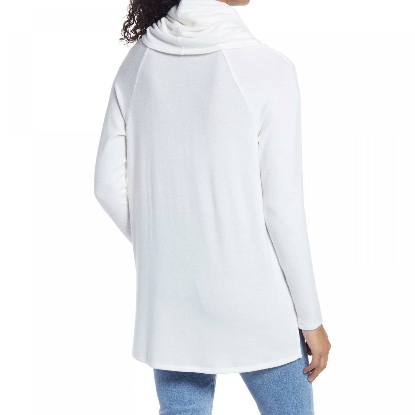 Kuschelige Fleece-Tunika mit wandelbarem Ausschnitt