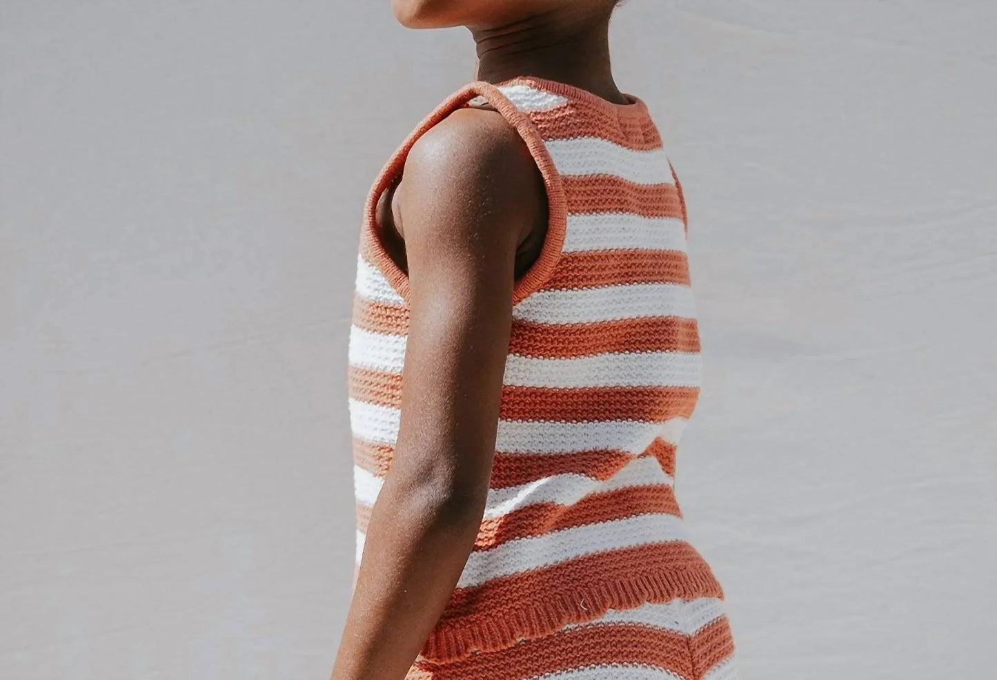 Kid's Striped Crochet Knit Tank Top