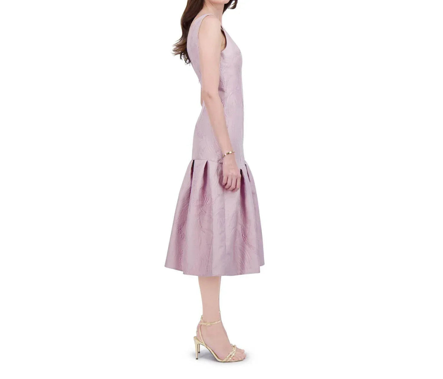 Teegarten schulterfreies V-Ausschnitt-Kleid