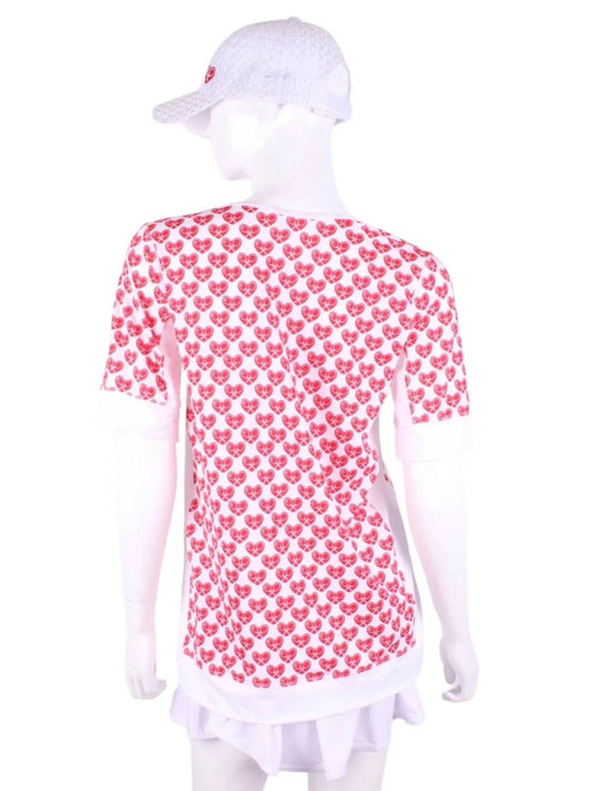 Damen Baggy Vee Tennis-Shirt