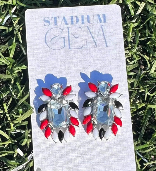 Women's Game Day Glam Cluster Earrings
