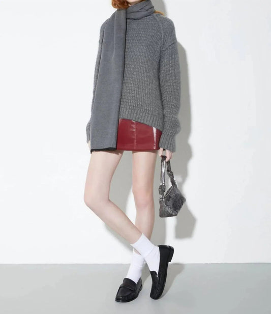 Rollkragen-Lurex-Pullover-Top
