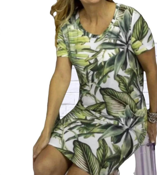 Jenneke Palmblatt Midi-Kleid