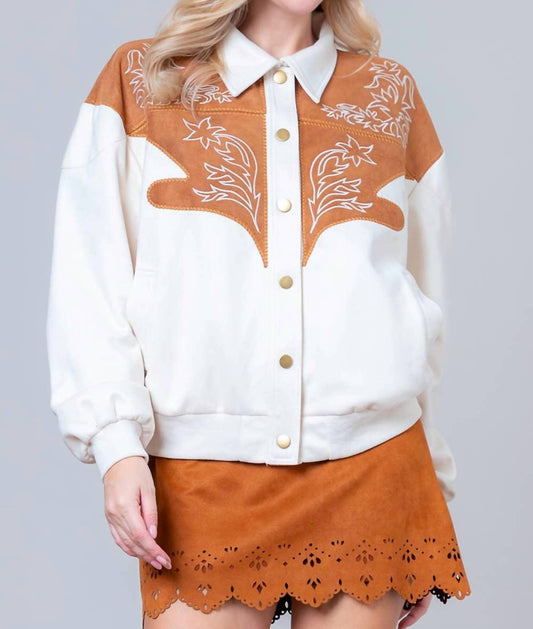 Western-Stickerei-Jacke
