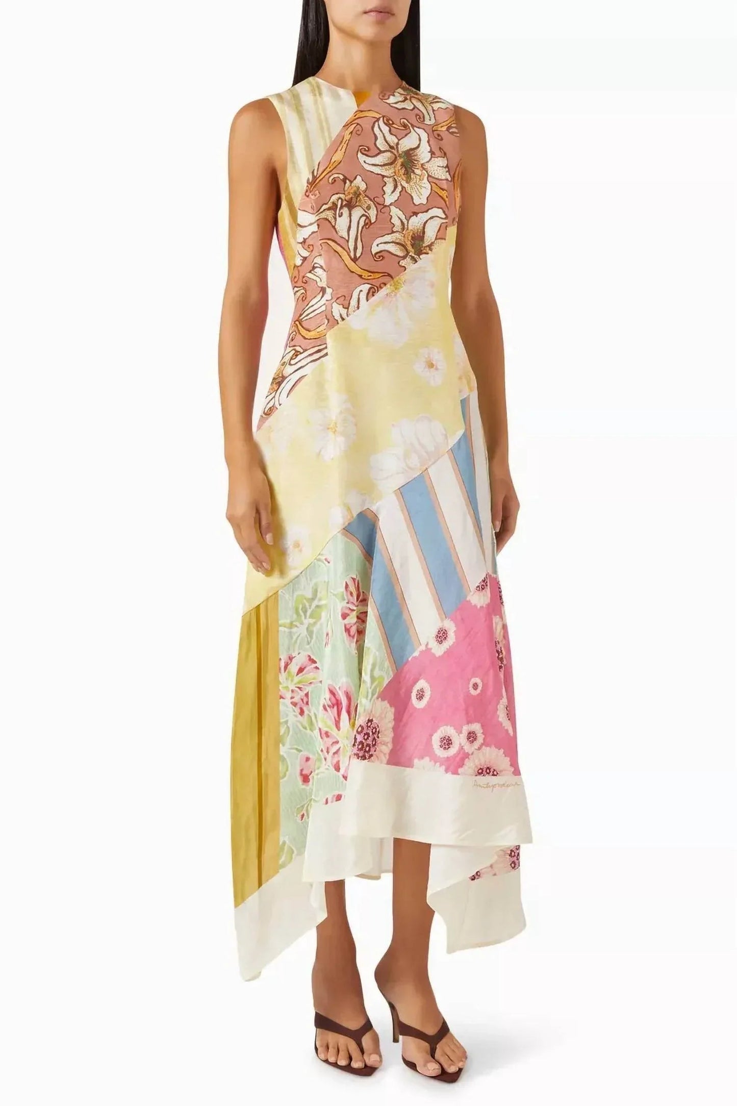 Lovers Lane Asymmetrical Flared Dress
