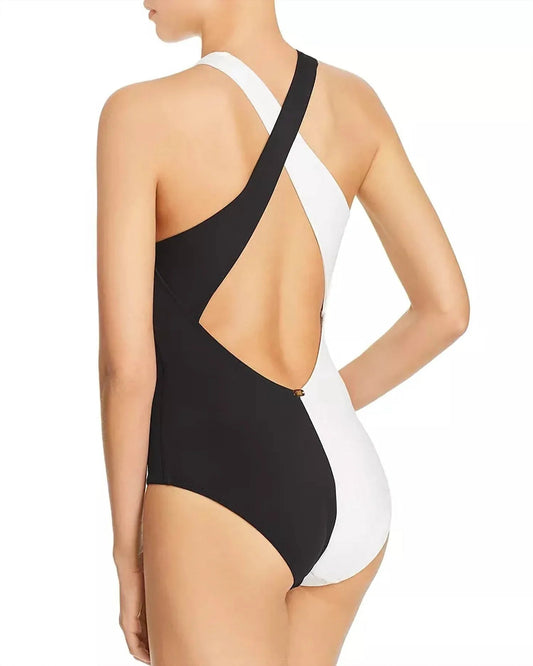 Domino Jinx Keyhole Halter One Piece Swimsuit