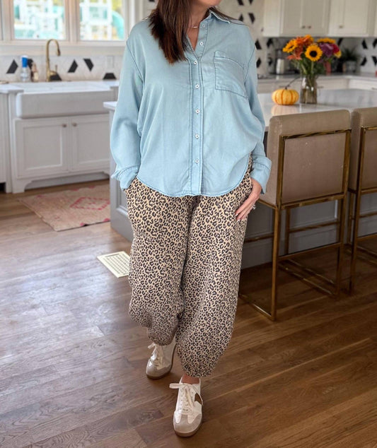 Clean Cut Denim Blouse