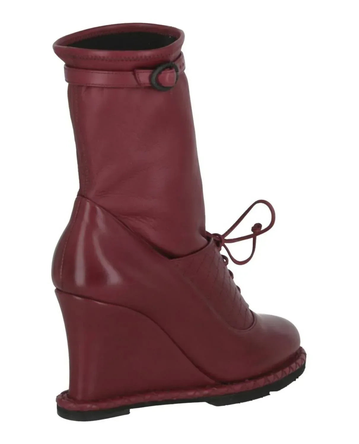 Women's Leather Wedge Boots