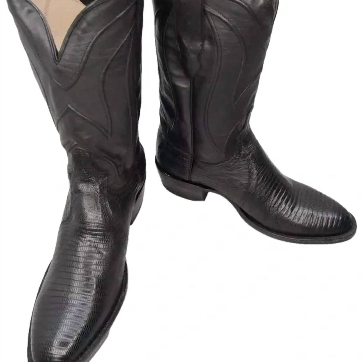 Herren Teju-Eidechsen-Cowboystiefel – Weit