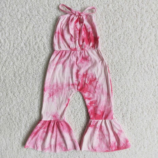 Mädchen pinker Batik-Jumpsuit