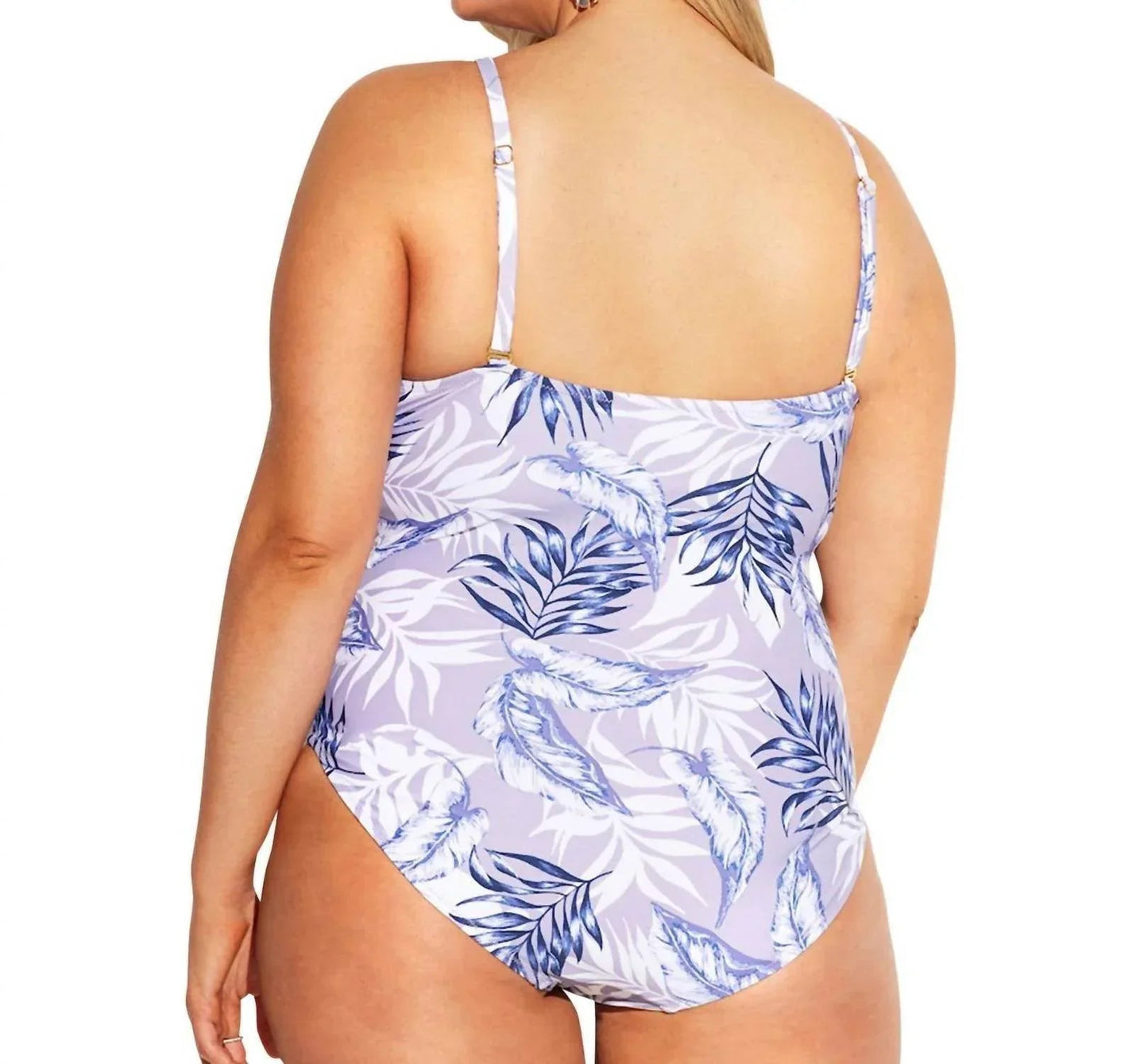 Curve Ola Lace High Neck One Piece Badeanzug – Übergröße