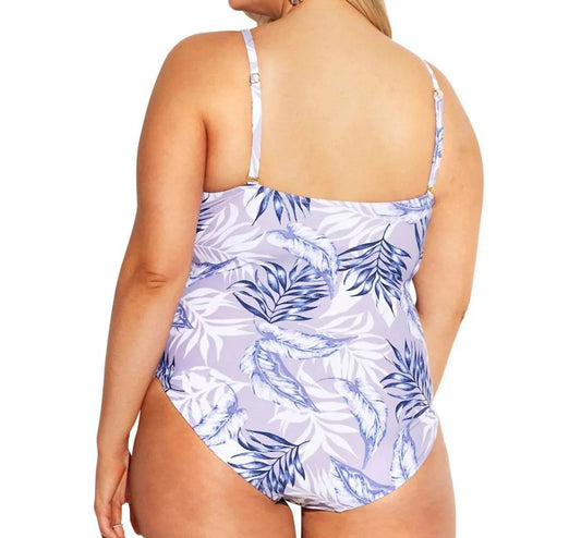 Curve Ola Lace High Neck One Piece Swimsuit - Plus