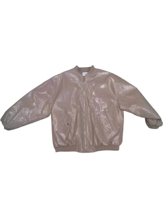 Women's Leather Bomber Jacket