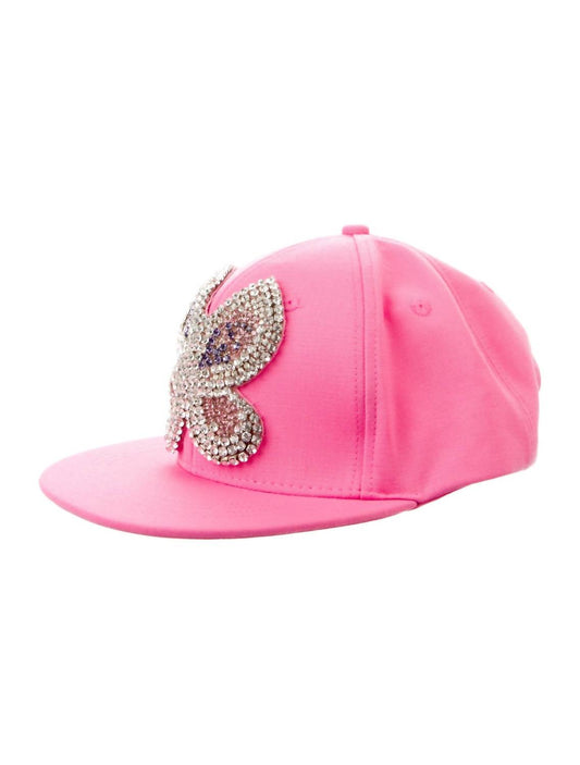 Women's Crystal Buterfly Fitted Cap