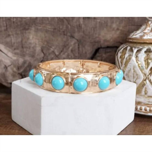 Women's Eternity Cabochon Statement Stretch Bangle