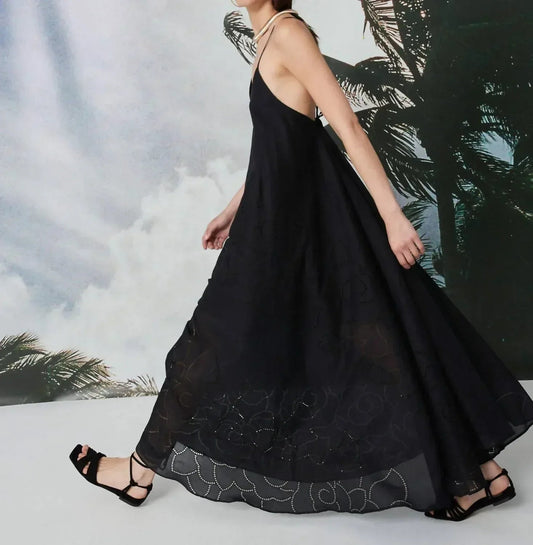 Embroidery Long Dress