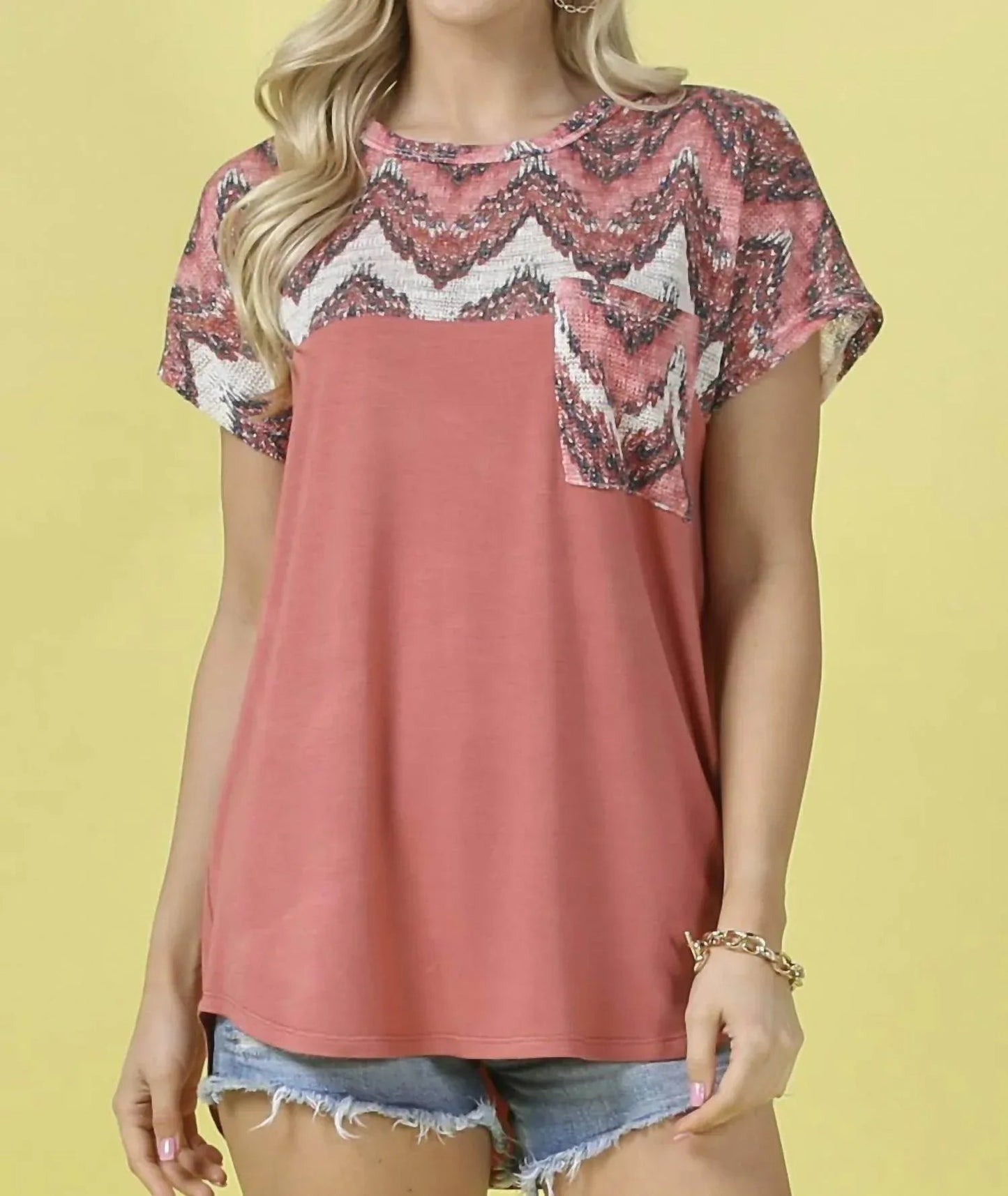 Shirly Printed Tee Top