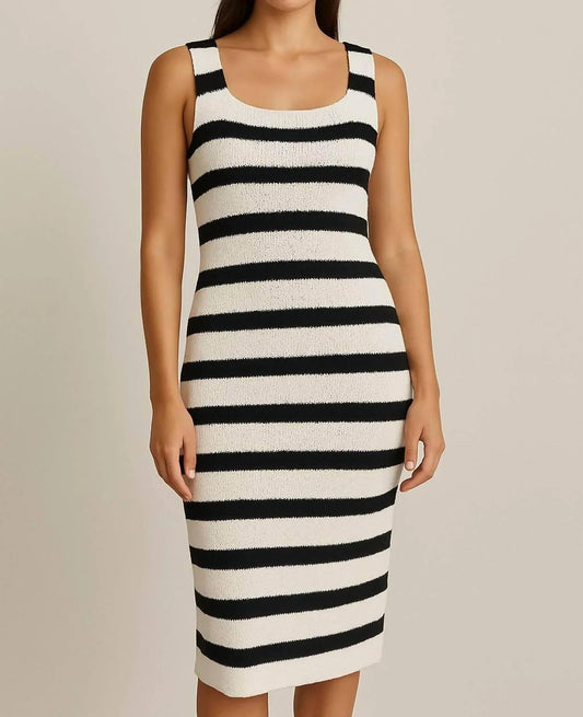 Gestreiftes Midikleid