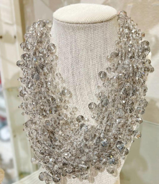 Women's Crystal Bead Cluster Necklace