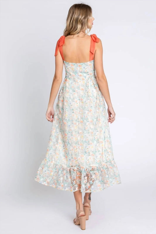 Floral Embroidered Midi Dress