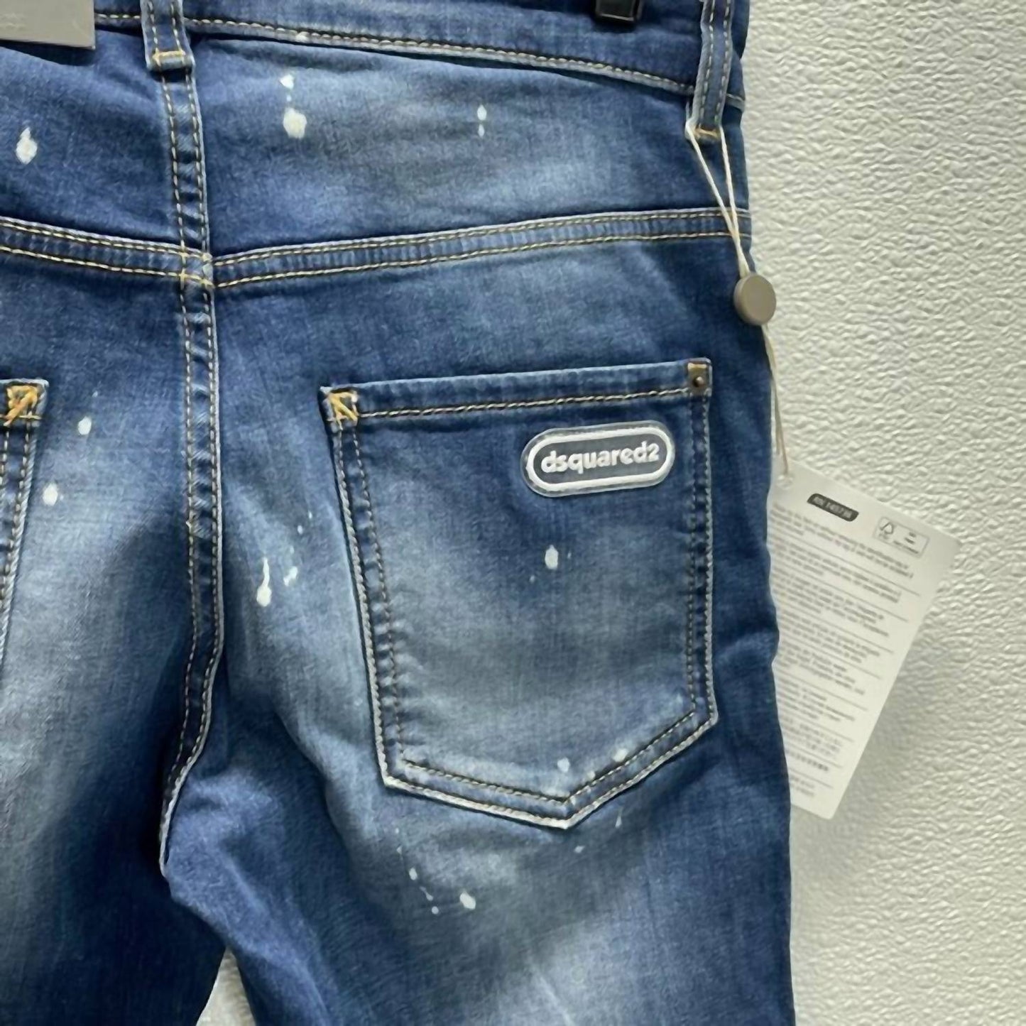 Juniors Skater Paint Splatter Jeans
