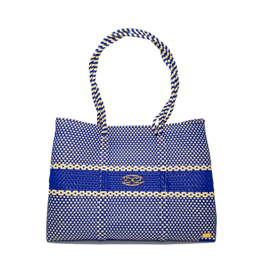 Women's Travel Woven Striped Tote Bag With Clutch