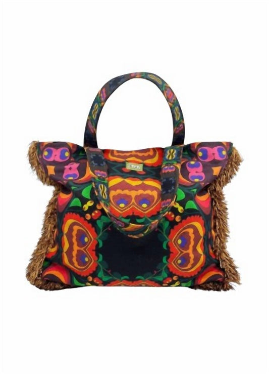 Women's Psychedelic Cotton Canvas Tote