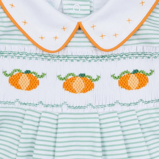 Boy's Lil' Pumpkin Classics Smocked Short Sleeve Bubble
