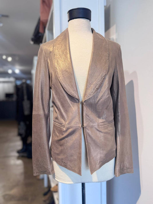 Women's Metallic Eye Hook Jacket