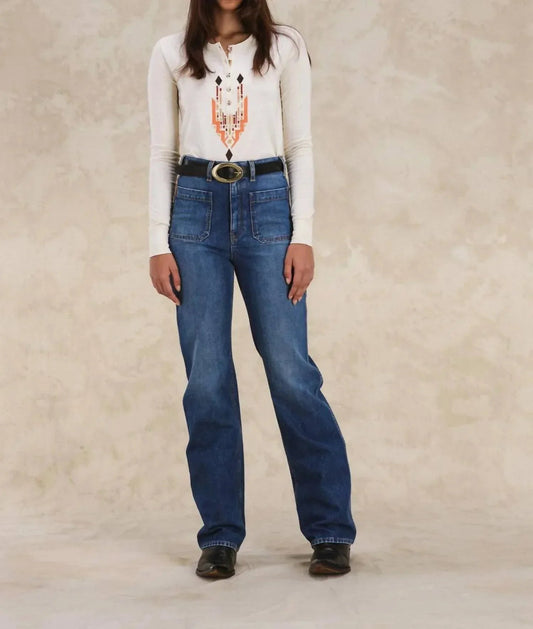 Embroidered Cotton Long Sleeve T-shirt
