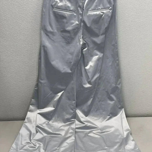 Women's Cotton Blend Satin Palazzo Pants