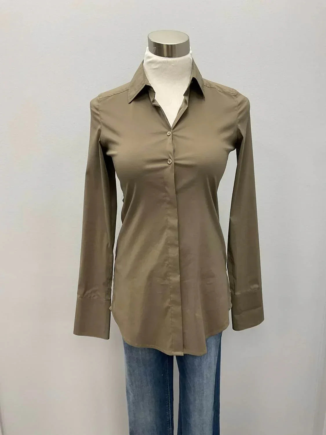 Long Sleeves SAVILE cotton stretch shirt