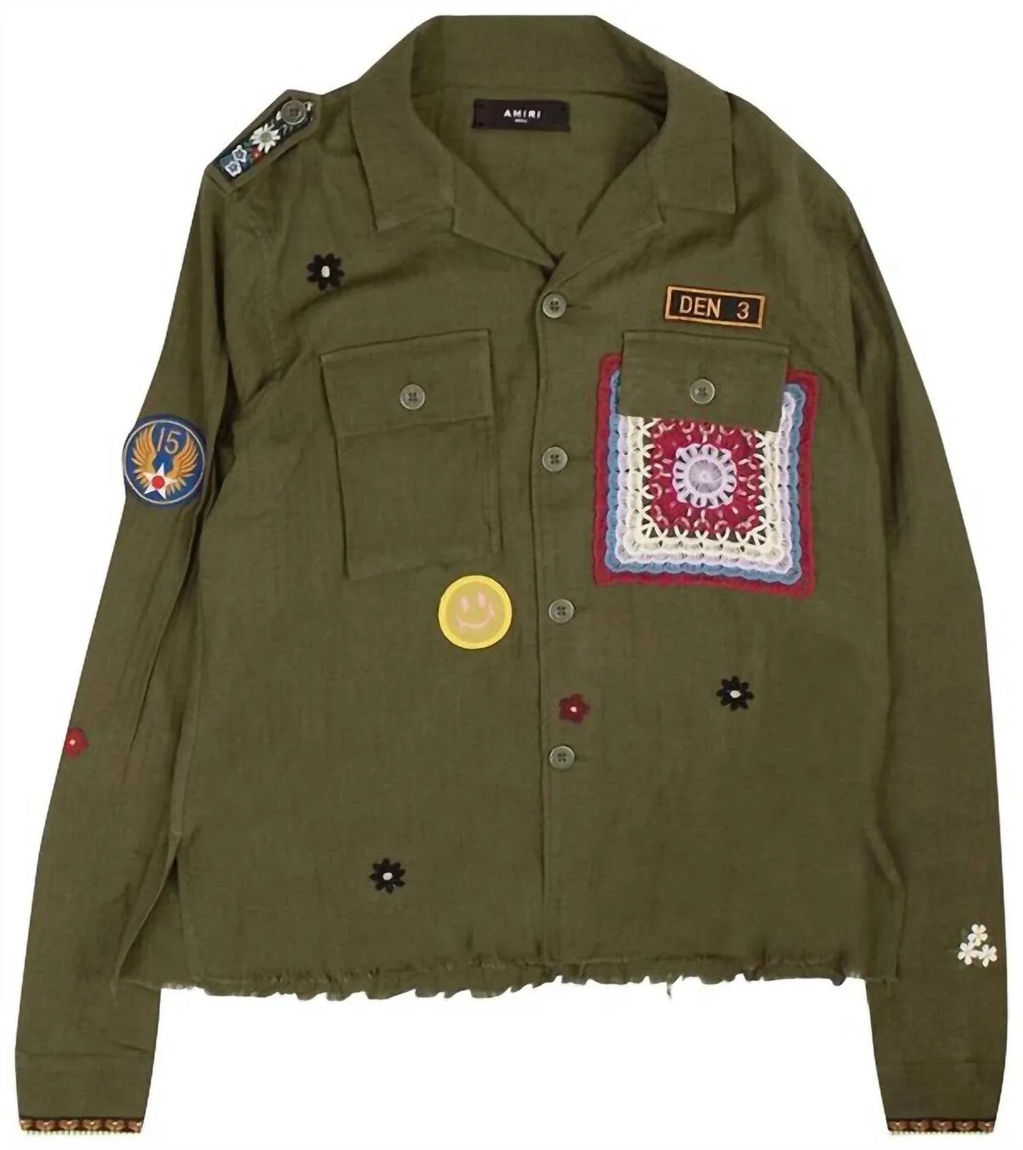 Damen-Militärjacke mit Patches