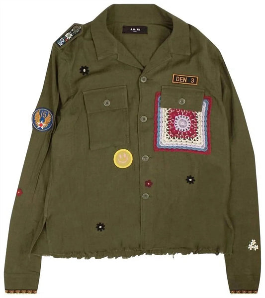 Women's Patch Military Jacket
