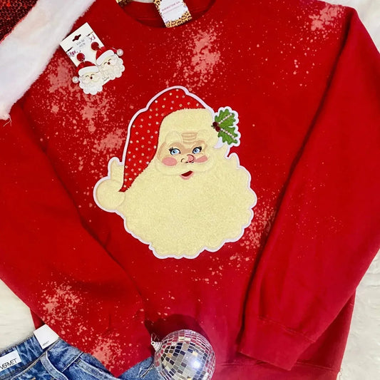Women's Vintage Santa Sweatshirt