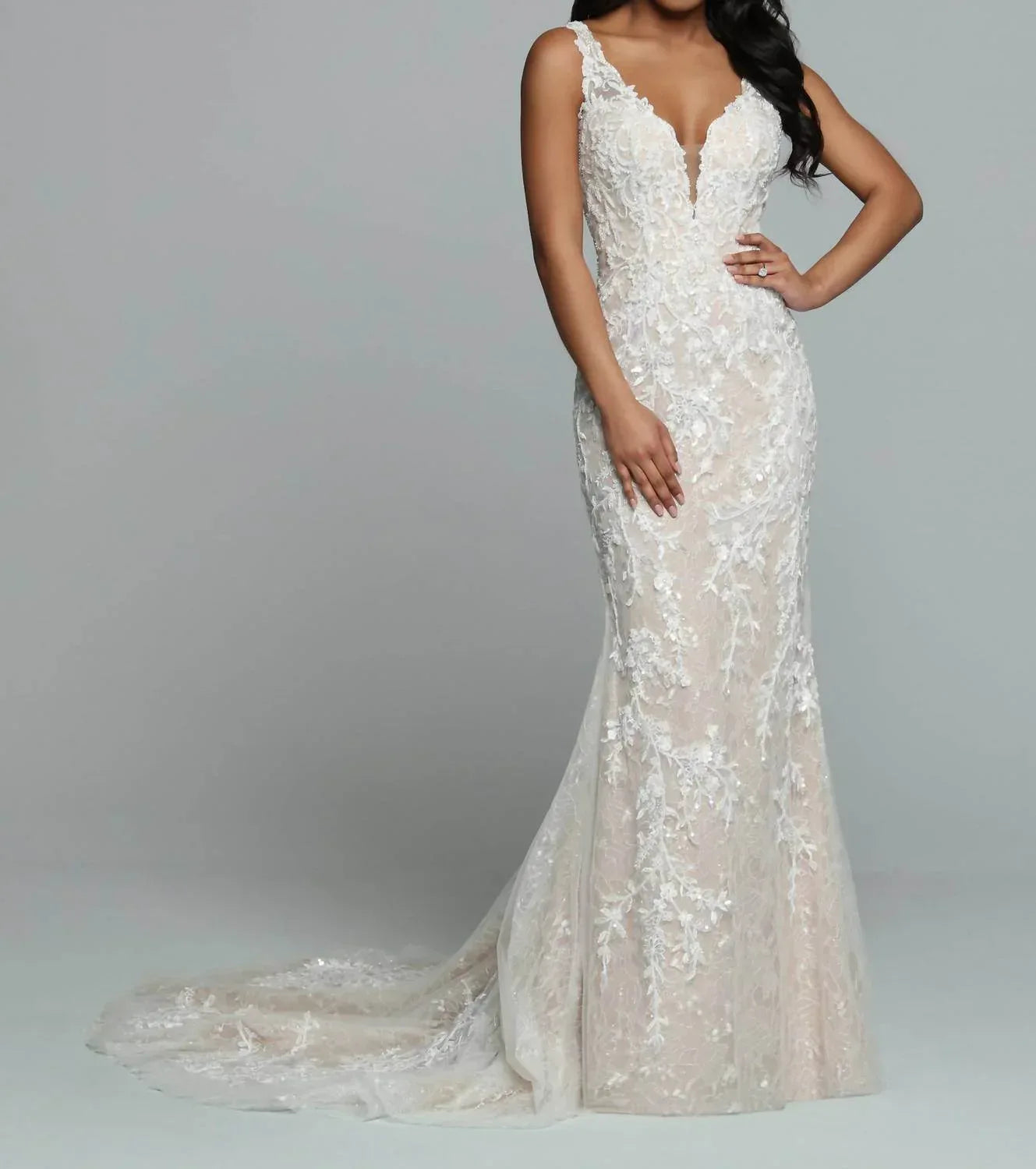 Ärmelloses Brautkleid