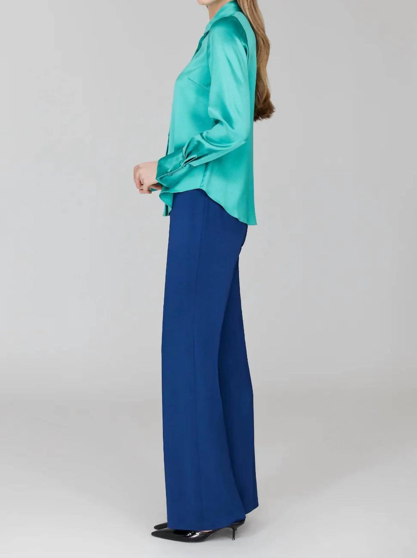 Hose aus mattem Jersey mit geradem Bein