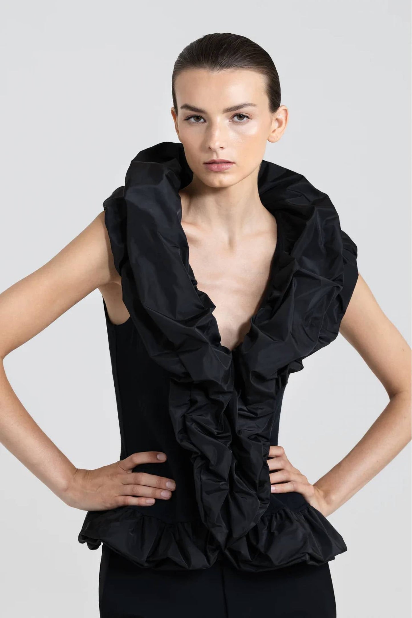 Cuba Taffeta and Knit Vest
