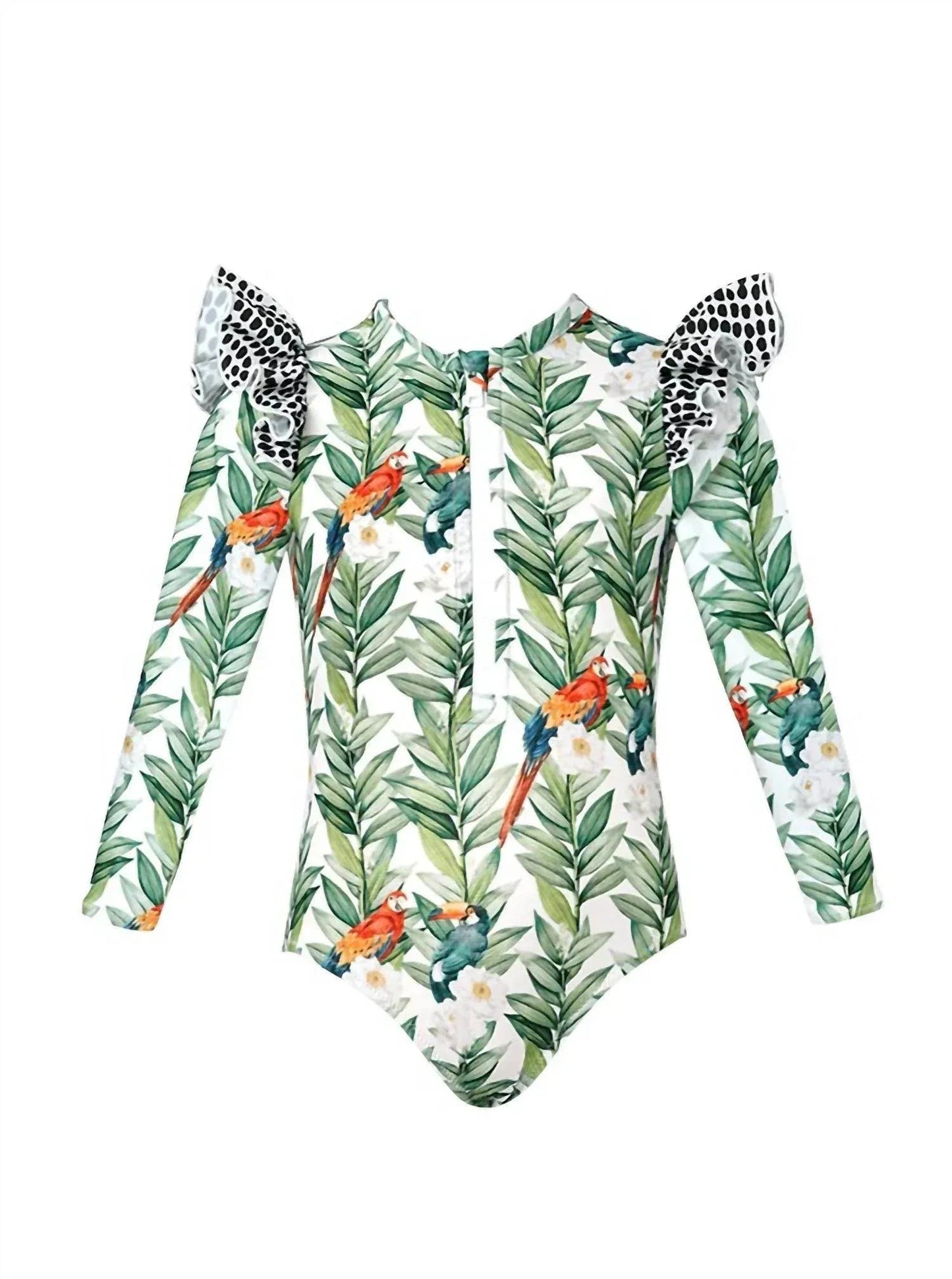 Girl's Zipper Long Sleeve One Piece